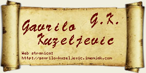 Gavrilo Kuzeljević vizit kartica